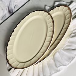 Lenardi 205-934 Набор из 2 овальных блюд 35,5см ИМПЕРИАЛ ЗОЛОТО в под.уп.(х12)Фарфор