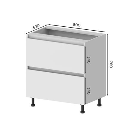 Кухня Модуль Н2Я 800 нижний Тауп / Тик