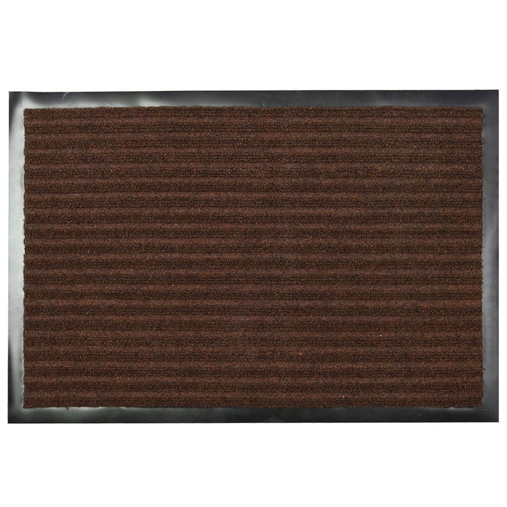 Коврик придверный, 90х150 см, прямоуг, резина, с коврол, корич, Комфорт, Floor mat, XTL-1014