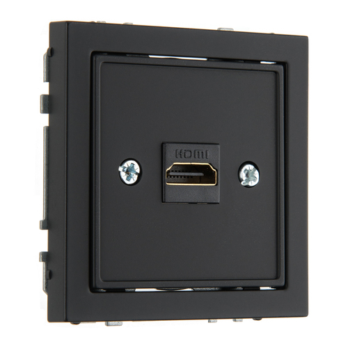 Встроенная розетка HDMI LIREGUS MODERN HDMI-001-01.M/SWM чёрный матовый