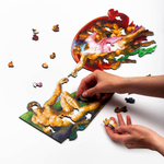 Пазл "Сотворение Адама " от Woodzle - Деревянный пазл, деталей 275, картина известного художника Микеланджело. Детали деревянного пазла разных форм