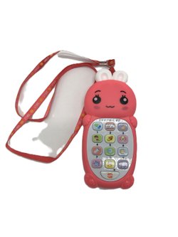 Игрушка звуковая Телефон Зайчонок цвет розовый