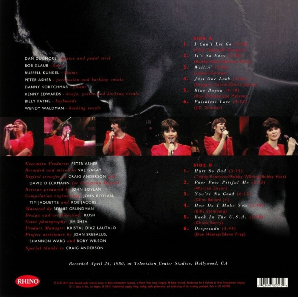 Linda Ronstadt / Live In Hollywood (LP)