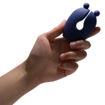 Синий компактный аккумуляторный клиторальный вибростимулятор 5,9см Sose Eden ED00101