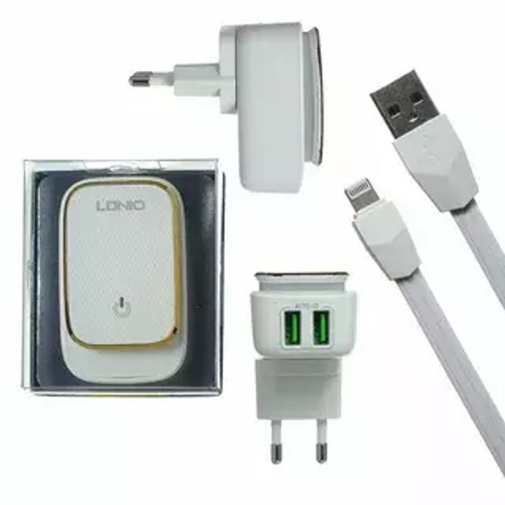СЗУ 12W с кабелем lightning 2USB-A A2205 LDNIO CN