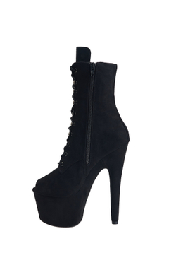 Ботильоны двойки. Замша. Открытые - SHDB-003-2-ekoz-bl