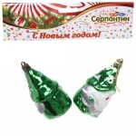 Ёлочная игрушка «Счастливый лесничий» 9 см (2 шт), зёлёный