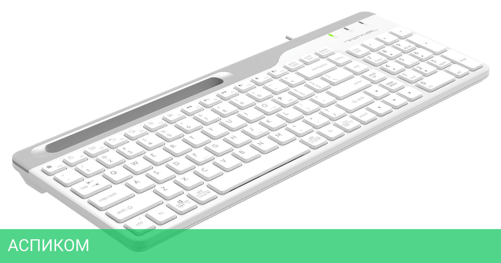 Клавиатура A4Tech Fstyler USB slim White белый/серый (FK25)