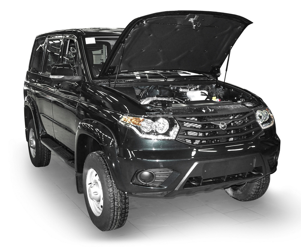 Газовые упоры капота Rival для УАЗ Patriot 2005-2016 2016-н.в./Pickup 2008-2016 2016-н.в., 2 шт., A.ST.6302.1