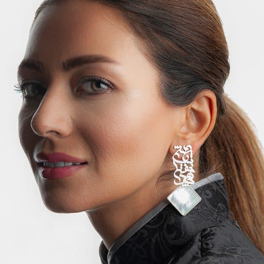 Серебряные серьги с перламутром Arte Hasti 20220425 Иран