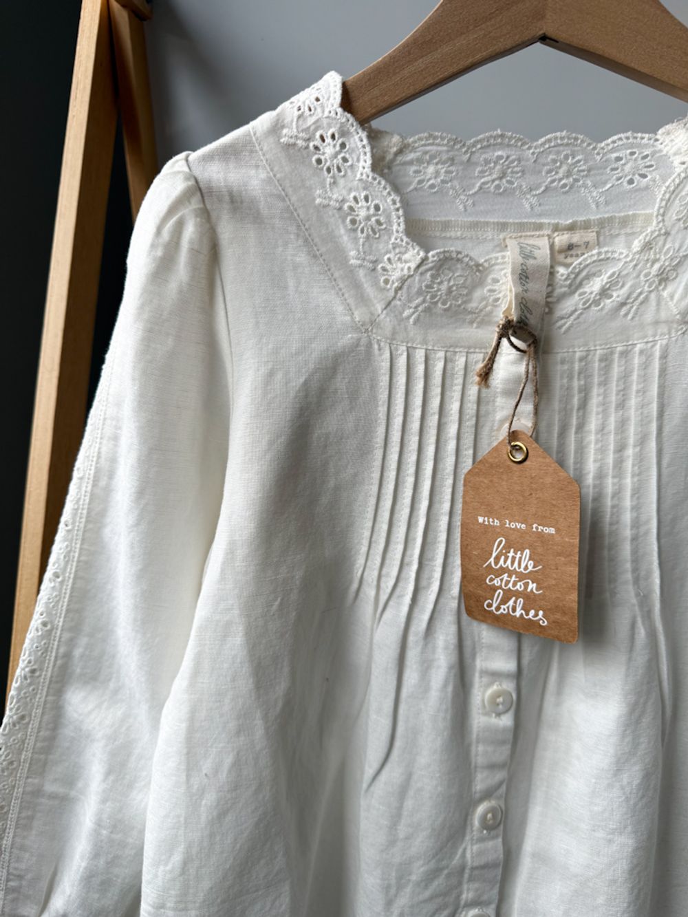 Новая блузка из хлопка и льна Little Cotton Clothes, 122