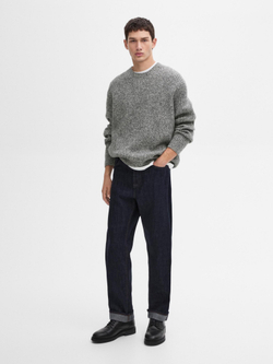 Massimo Dutti Джинсы селвидж свободного кроя из 100% хлопка, индиго