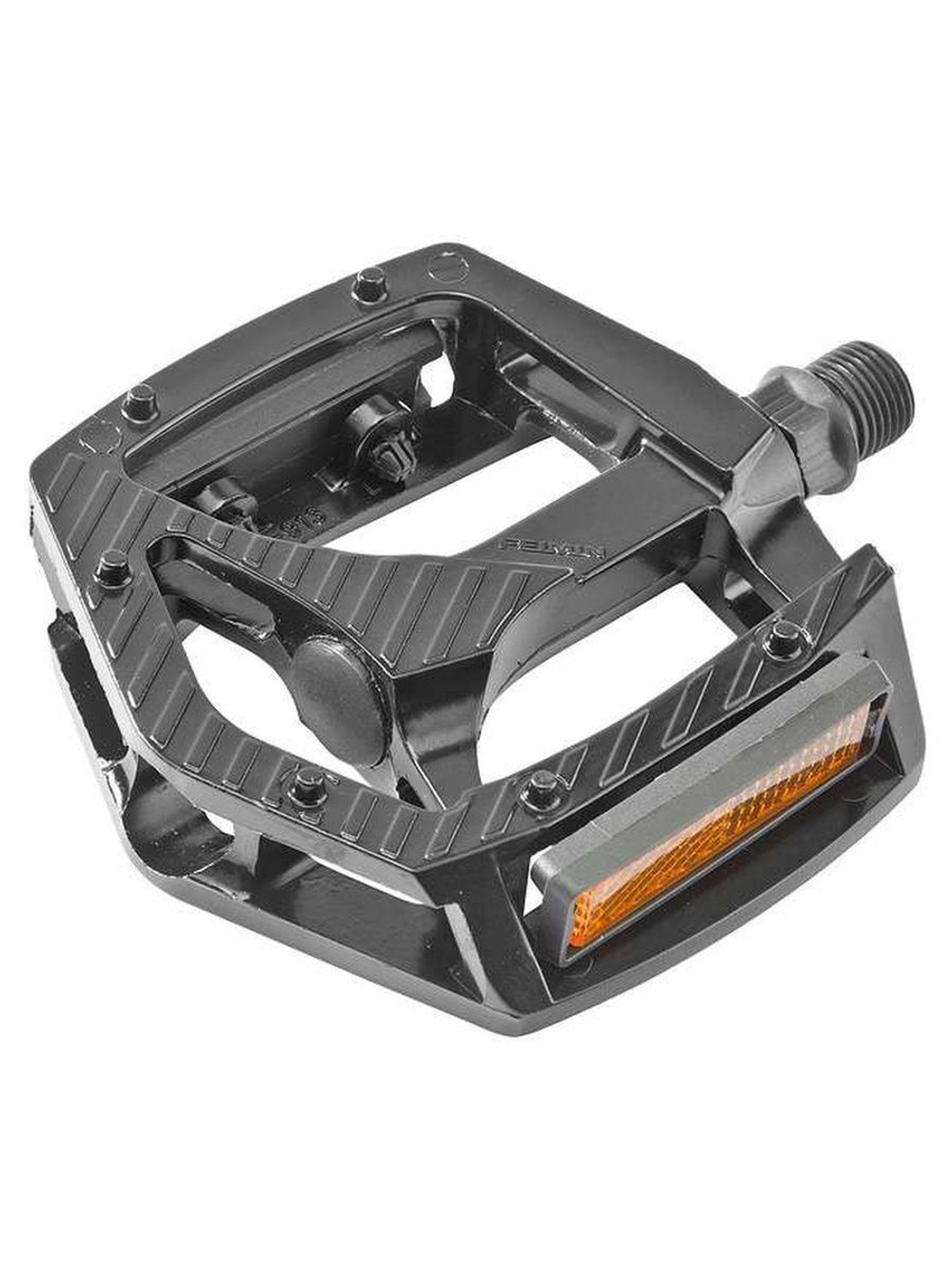 Педали Stels FP-913ZU Feimin, MTB,  алюминиевые литые, ось диам. 9/16" из Cr-Mo стали, размер 107,5 х 98 мм, вес пары  352 г, чёрные,(360115)