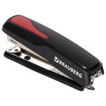 Степлер №10 BRAUBERG "Extra", до 20 листов, антистеплер, черно-красный, 229079