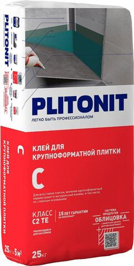 Plitonit C, 25 кг. Клей для плитки, для керамогранита 78