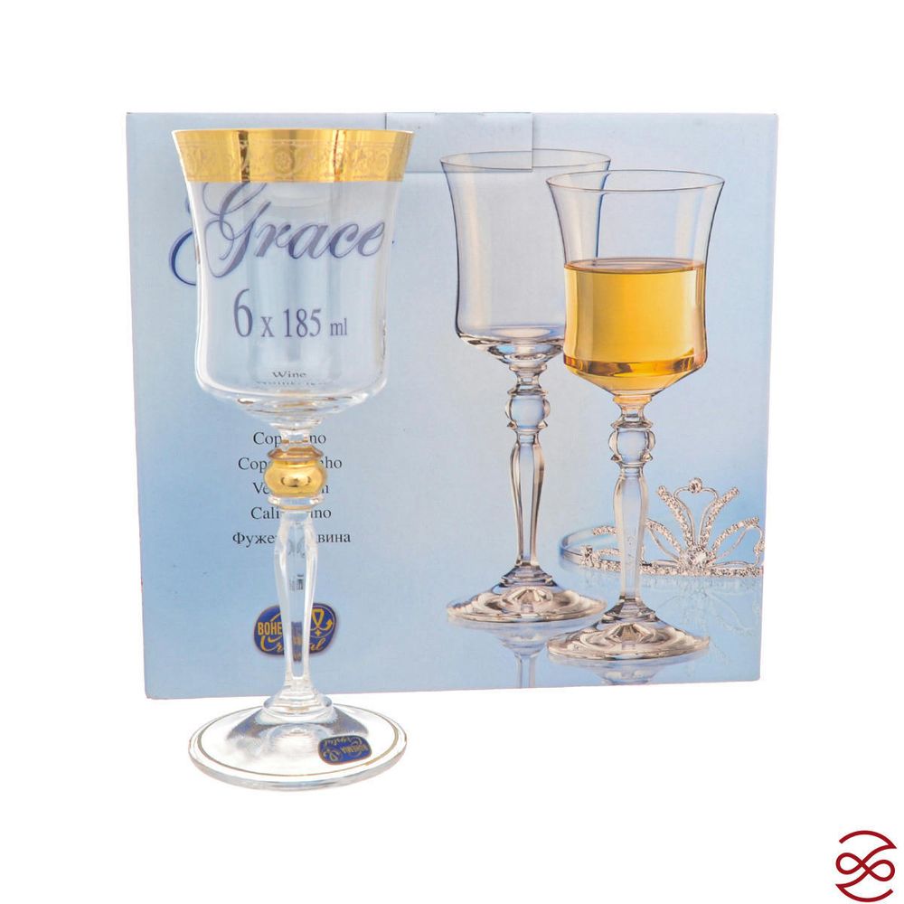 Грейс набор бокалов для вина Bohemia 185 мл(6 шт)