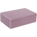 Блок для йоги «Релакс» 23*15*6 см, массажный EVA, пыльно розовый