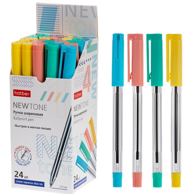 РУЧКА Hatber шариковая NEWtone 0,7мм чернила на масл.основе