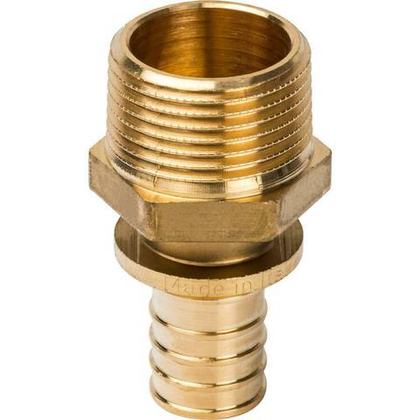 Переходник STOUT с наружной резьбой 16xR 1/2 для труб из сшитого полиэтилена аксиальный