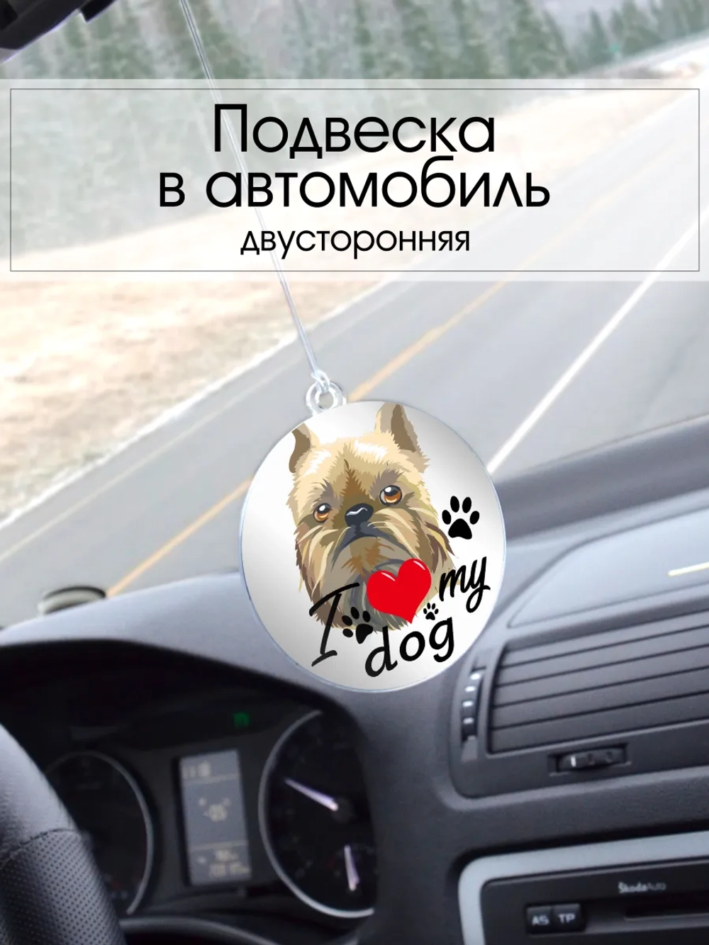 Подвеска в машину - Брюссельский гриффон