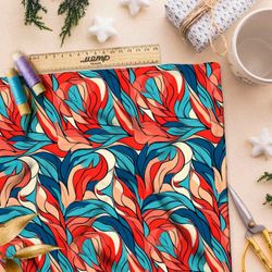 Ткань Ниагара Софт пламенный узор