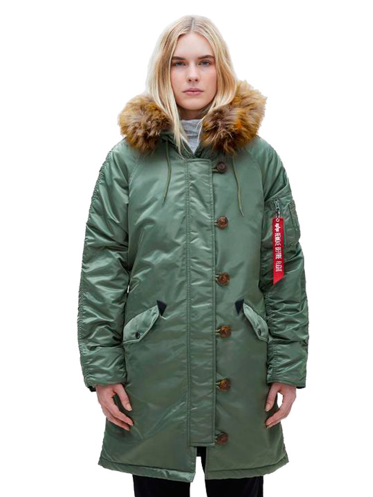 Парка Alpha Industries Elyse Sage Green (зеленая)