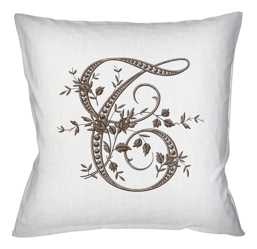 Арт-подушка Объект мечты Монограмма буквы T