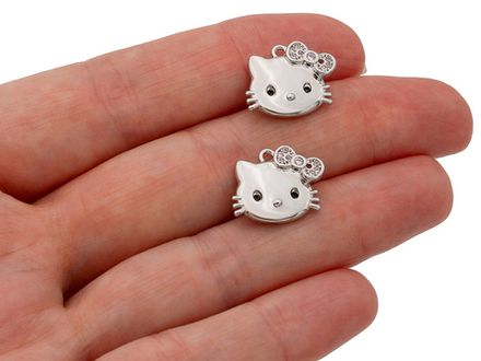 Подвеска "Hello Kitty" 13мм, со стразами