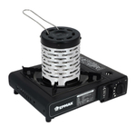 Плитка газовая с цанговым захватом, с переходником ЕРМАК, 34*26*9см