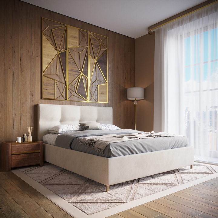 Двуспальная кровать с настилом Оптима, 160х195