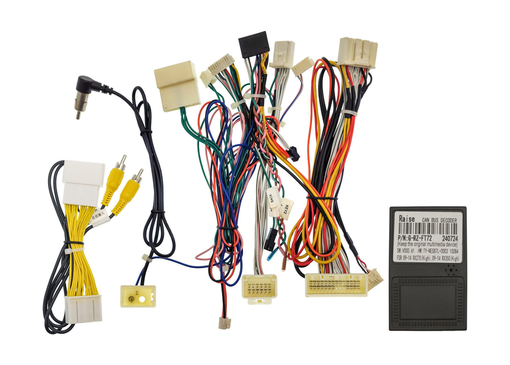 Комплект с разъёмами 12.3" Lexus RX 2009-2012 цветной (без меню, с 360) - Car-Smart LUX-RX09B2+LVDS