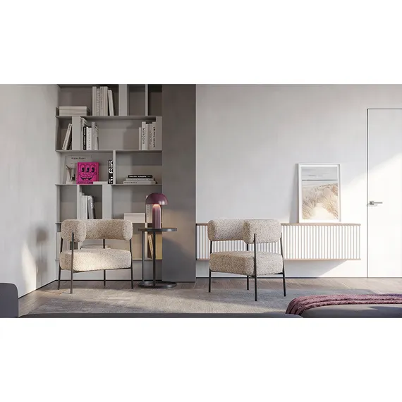 Кресло HugMe, бежевое букле