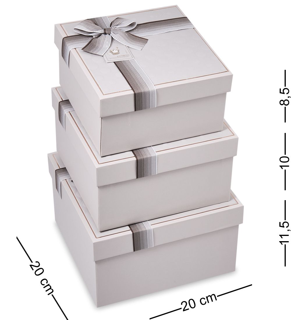 WF-194-A Набор коробок из 3 шт, светло-серый