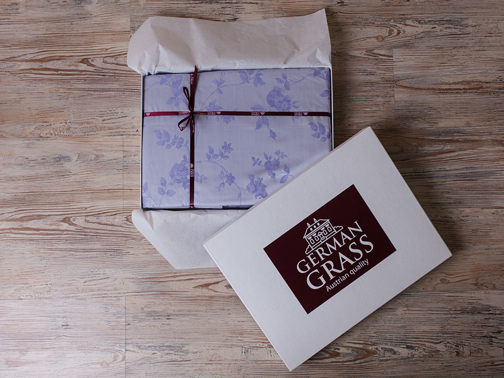 Постельное белье 2 спальное евро German Grass Lavander Palette Grass