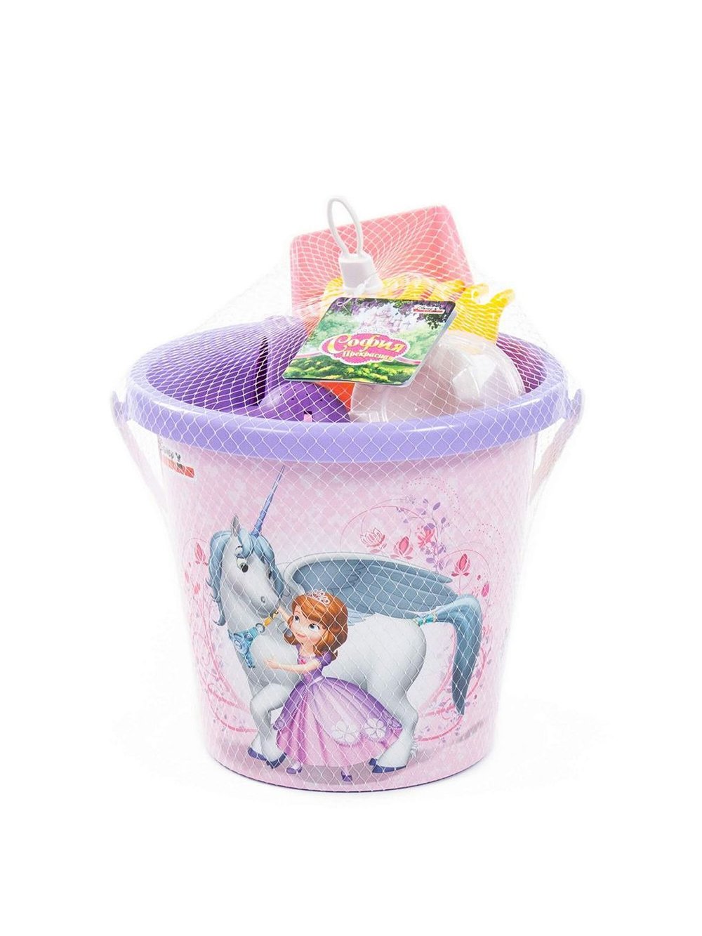 Летний набор для игры в песок.Размер в упаковке 22х21х24см, в сетке (67371-1)