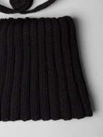 Шапка детская на осень и снуд с завязками