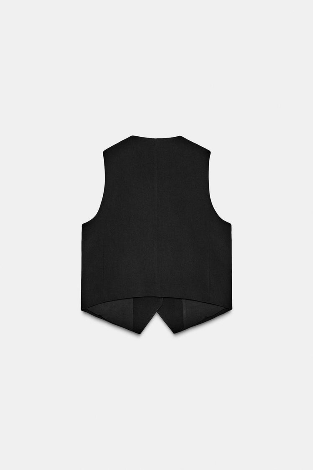 ZARA КЛАССИЧЕСКИЙ ЖИЛЕТ, ЧЕРНЫЙ