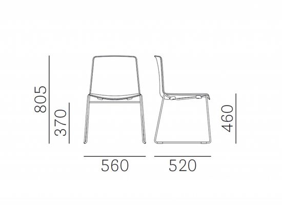 Стул пластиковый на полозьях Tweet