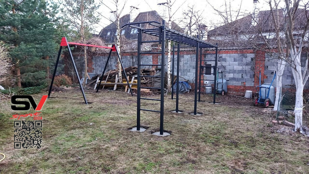 Монтаж уличных качелей Sv Sport