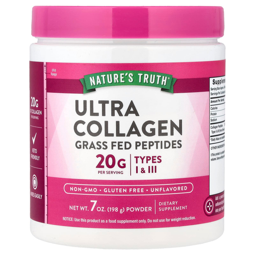 Nature's Truth, Ultra Collagen Powder, без добавок, 198 г (7 унций)