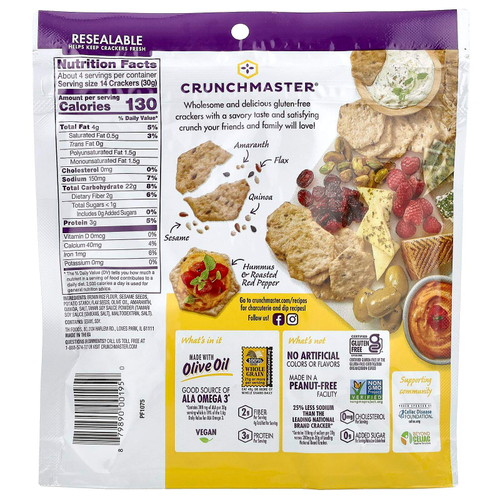 Crunchmaster, Multi-Seed, хрустящие рисовые крекеры, оригинальные, 113 г (4 унции)