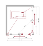 Душевой уголок BelBagno UNO-195-AH-2-100/90-P-Cr
