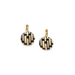 Серьги Nature Bijoux, Madam Bogolan, с растительным волокном в смоле, NB24.1-12CP78765 (бежевый)