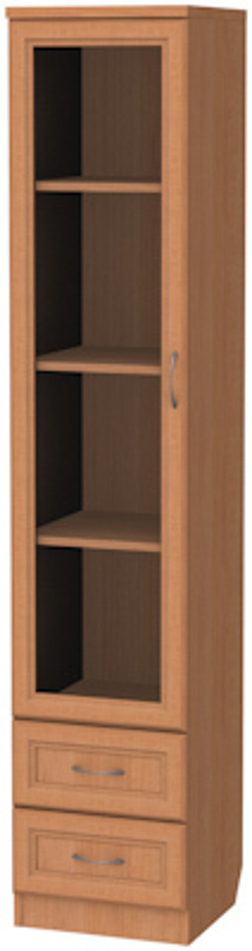 Шкаф для книг с ящиками узкий АРТ220