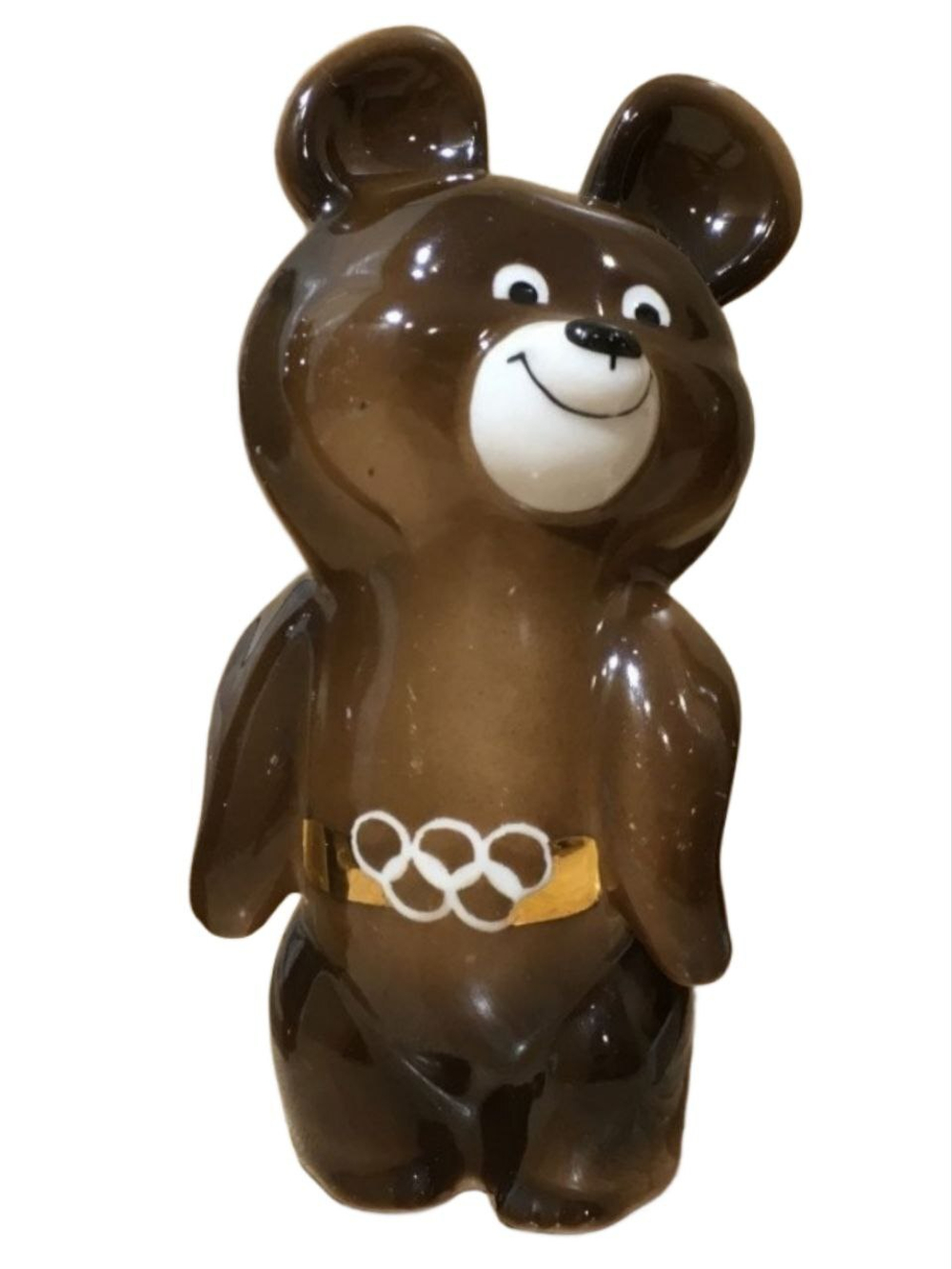 &&& Фарфоровая статуэтка "Олимпийский мишка" (Дулево)