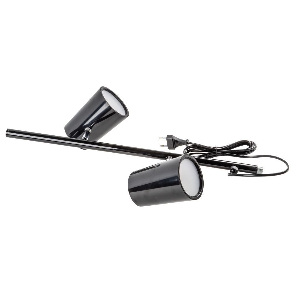 ULM-T600 2х6W-4500K-DIM BLACK Торшер напольный светодиодный. 2х6W. Сенсорный выключатель. Диммер. Черный. ТМ Uniel