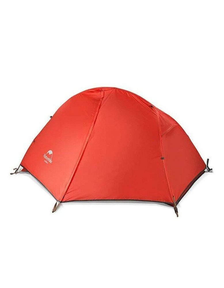 Палатка одноместная Naturehike сверхлегкая + коврик NH18A095-D, оранжевая, 6927595701805