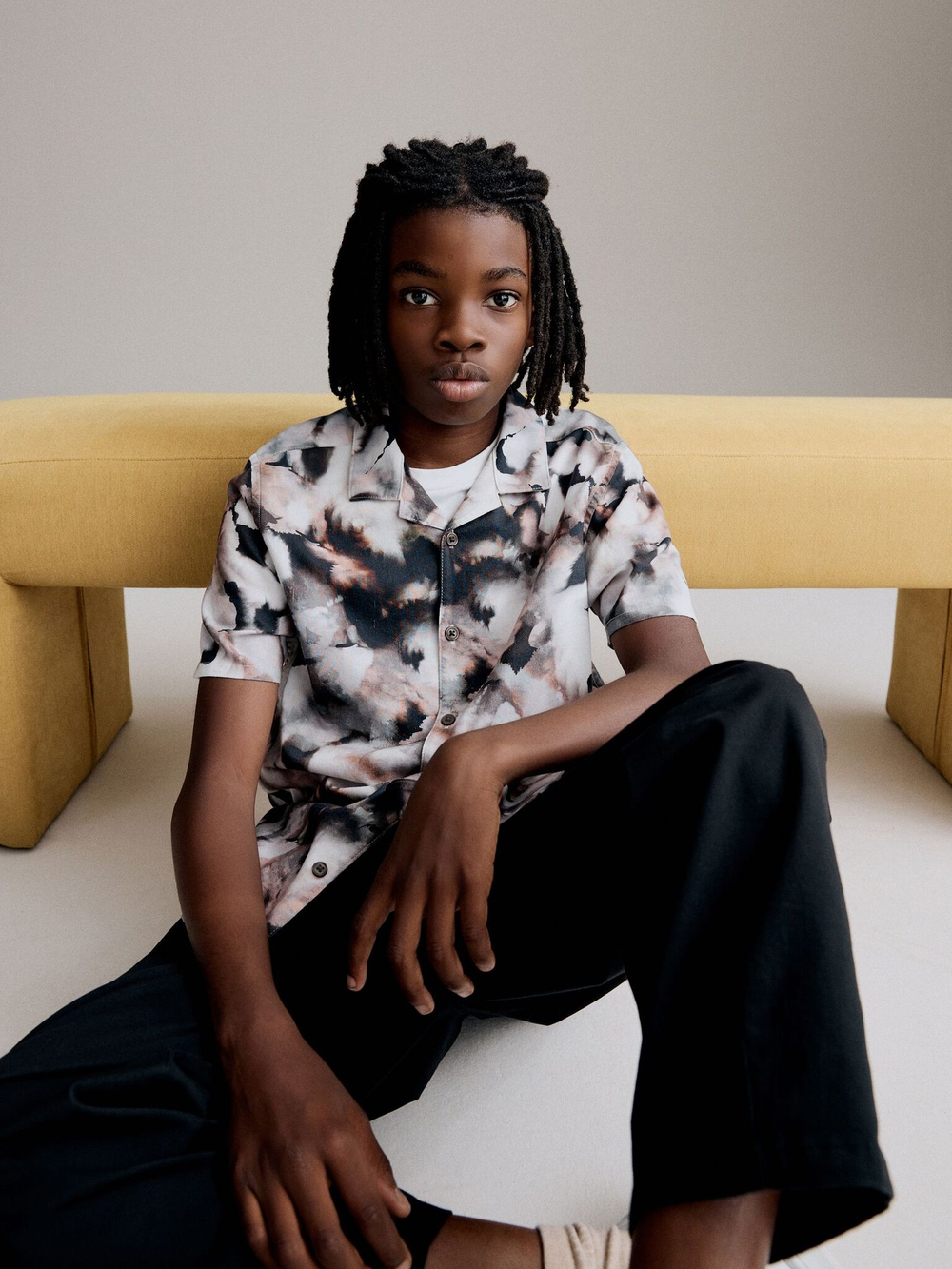 Рубашка с коротким рукавом для мальчика Next 904-856, Белый, Коричневый