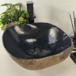 Раковина из речного камня RS-64996 41*37*15 0860