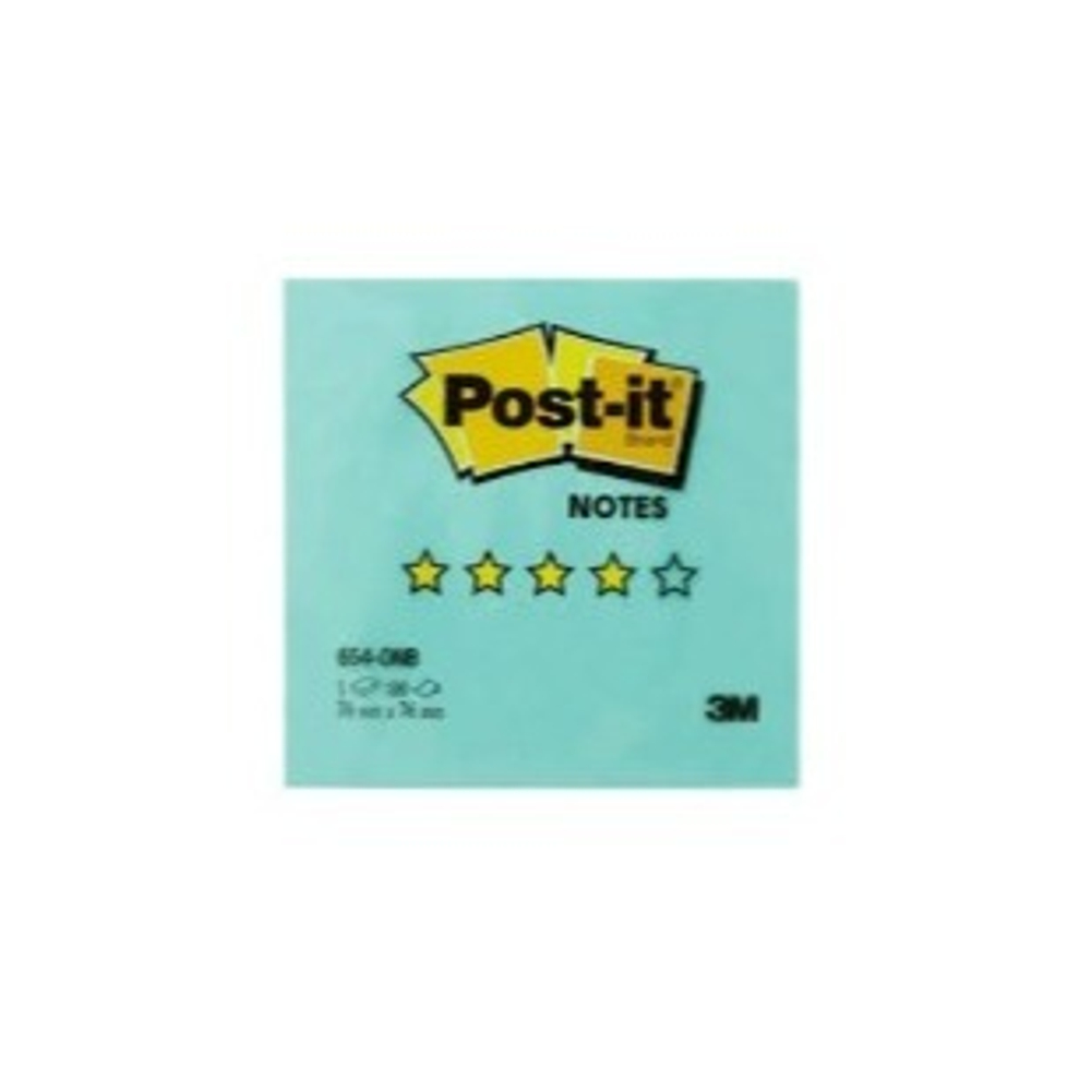 Блок с л/к 76*76 3М Post-it 100л. бирюзовый неон Optima Весна 654-ONB